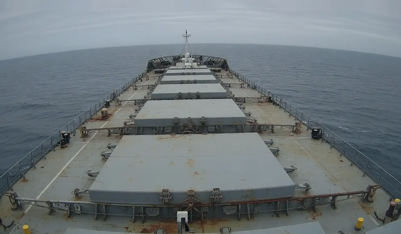 Still from Main deck forward on MV Indus