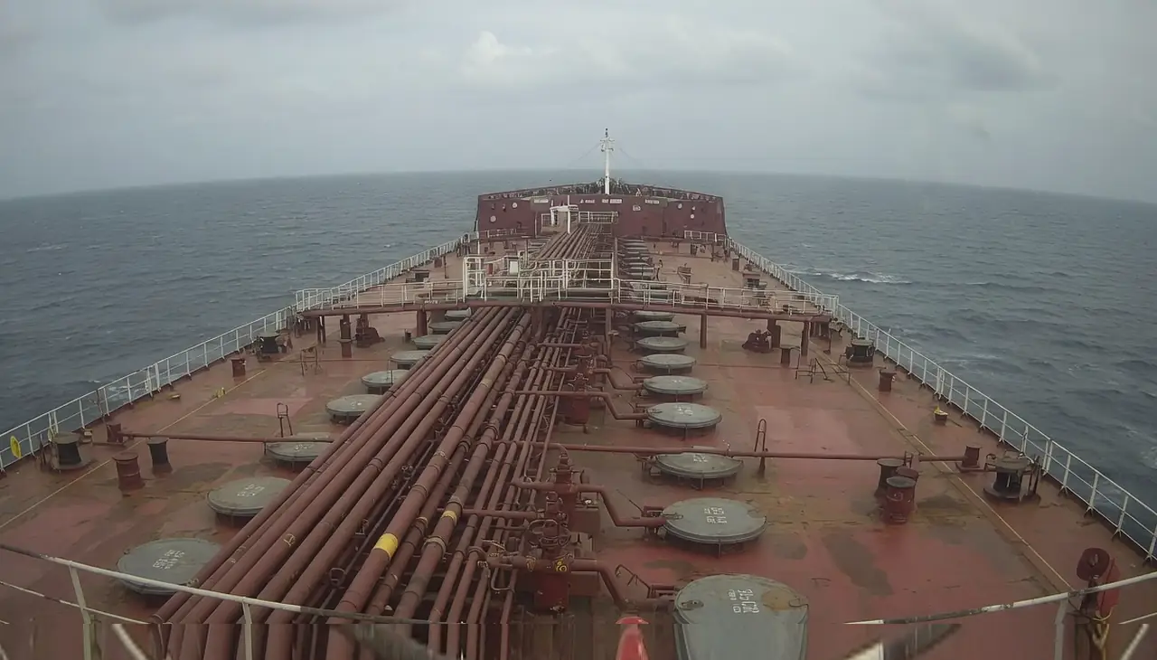 Still from Main deck forward on MV Northwind